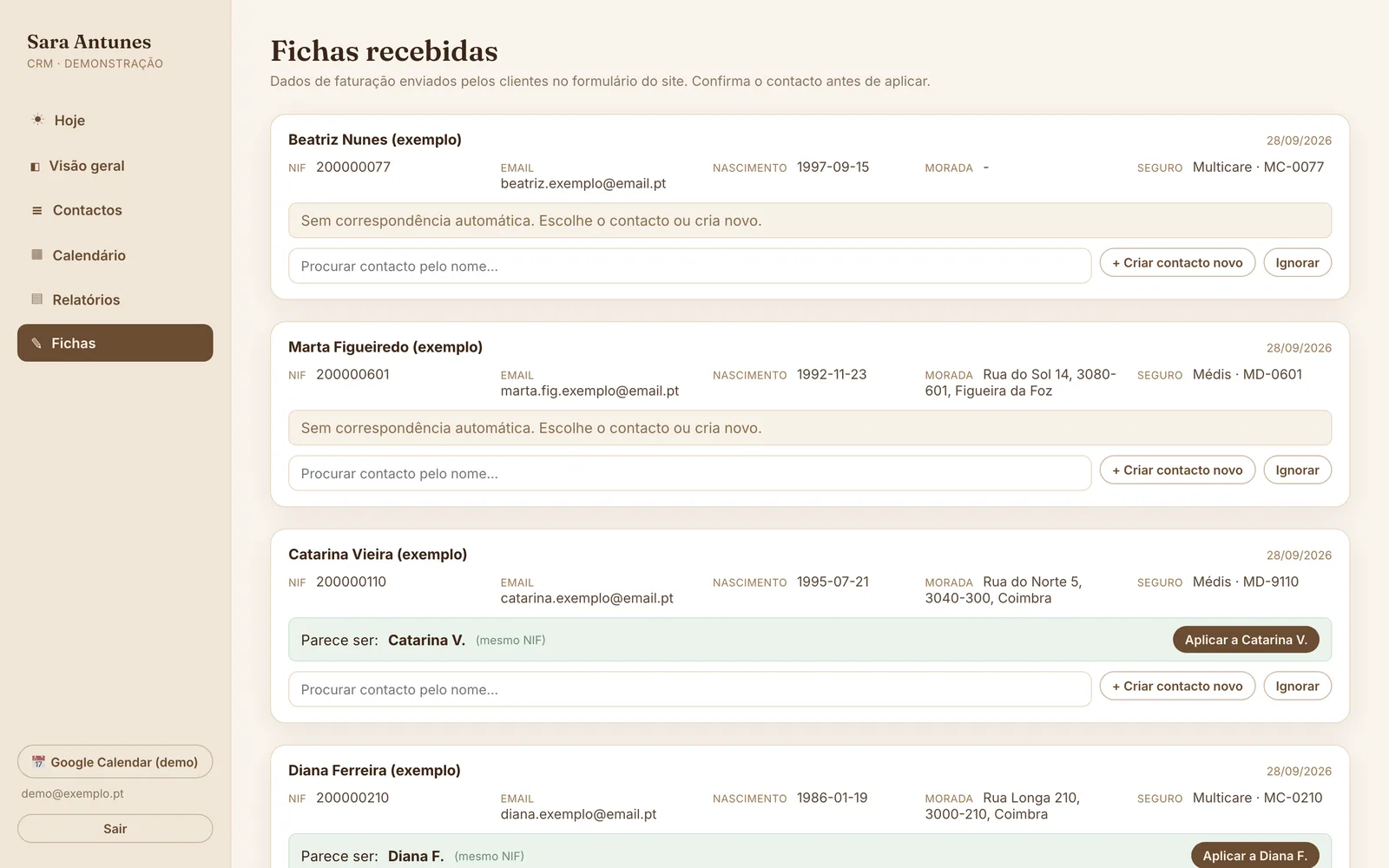 Fatura ao pagar